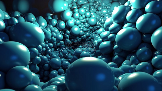 自然形状的 3D 渲染气泡用抽象插图创建现代背景设计