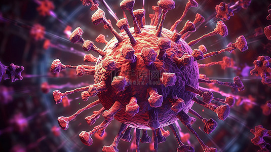 描述电晕病毒背景下大流行风险的 3D 插图