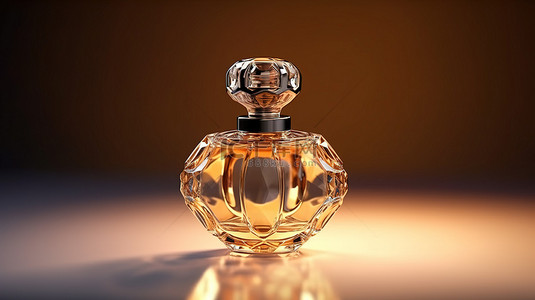 3D 渲染香水瓶是优质奢华的品牌解决方案