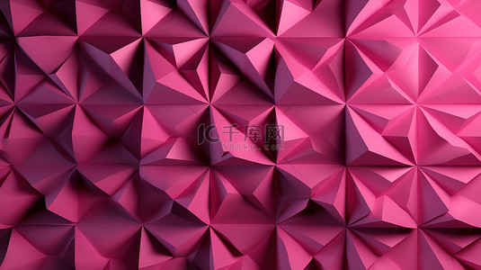3D 插图中的几何粉红色图案完美的背景