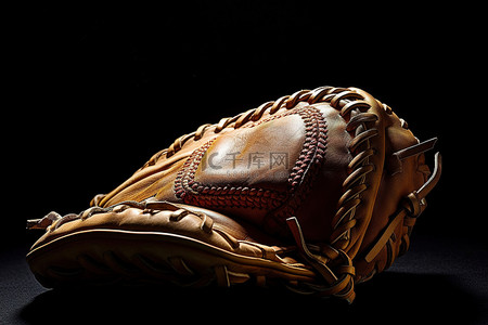 打棒球的狼背景图片_里面有棒球的棒球手套
