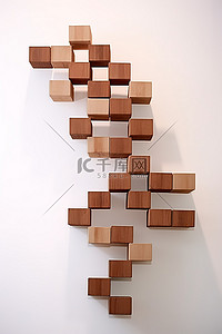 用砖块制成的木块墙艺术