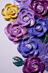 彩色的画背景图片_用彩色蜡画一些美丽的花朵