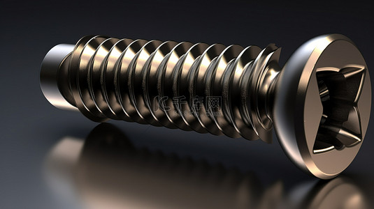 螺钉背景图片_3d 渲染中说明的金属螺钉