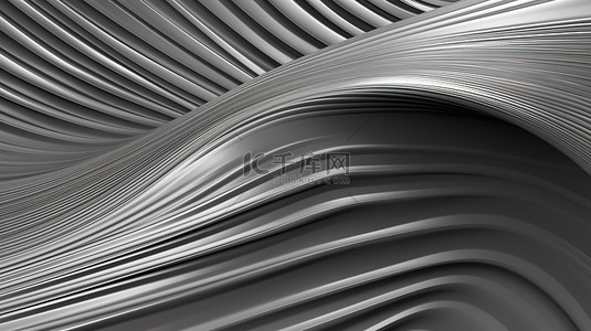 3d 渲染中灰色和银色线的抽象纹理
