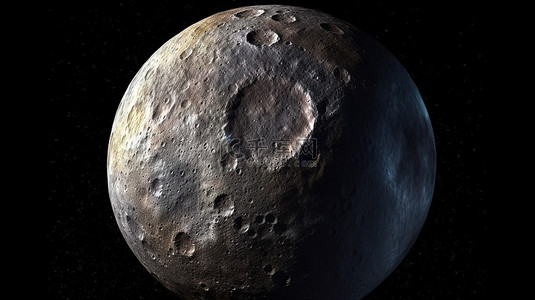 小行星背景图片_小行星带中主矮行星谷神星的 3D 可视化