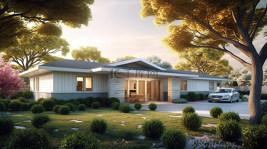 卖房子的背景图片_医疗保健相关内容的 3D 渲染家居设计