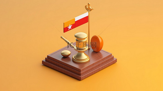 越南的 3D 法律景观信息图表和社交媒体视觉指南