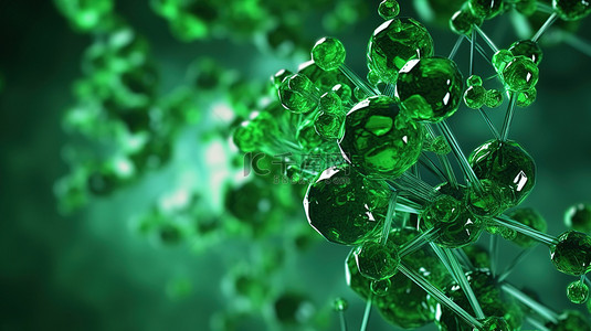 丰富的细胞背景医学分子研究和生物学的 3D 渲染
