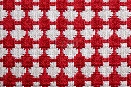 白色和红色格子布背景