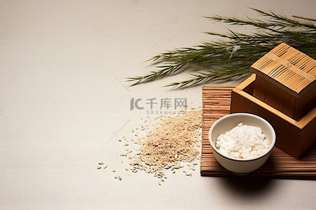 民间工艺背景图片_食物或餐桌背景，桌上有米饭