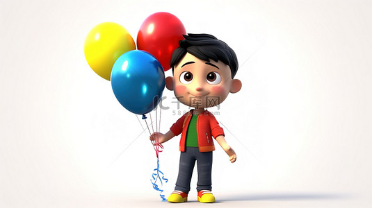 快乐男孩背景图片_儿童节庆祝活动 3D 快乐孩子的独立图形