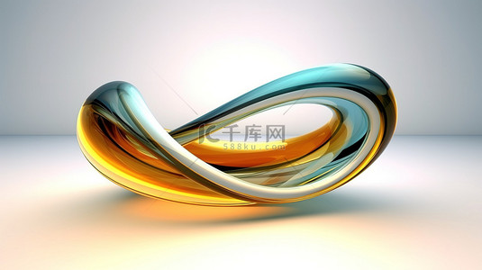 弯曲线条元素背景图片_具有弯曲设计元素的抽象 3D 渲染