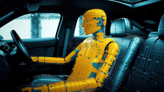车内空气背景图片_车祸模拟 车内假人的 3D X 射线扫描