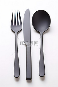 塑料勺子刀叉勺子黑色