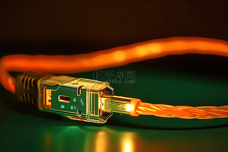 金色 USB 电缆