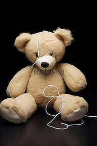 玩具毛绒泰迪熊带线带绳泰迪熊玩具