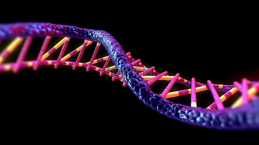 用于教育或科学目的的 3D 渲染 DNA 插图