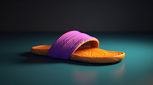 黑色的鞋子背景图片_拖鞋的 3D 建模