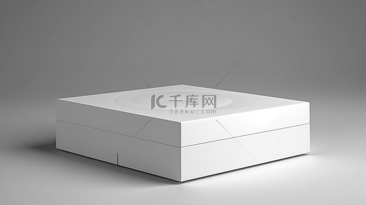 盒子样机舞台背景图片_3D 模型上的空白白框用于推广您的产品