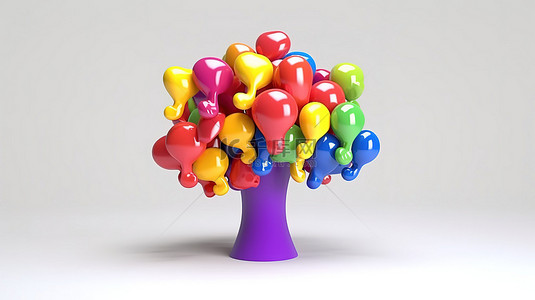 直播图标背景图片_3D 表情符号是社交媒体气球的节日庆典，带有多色竖起大拇指图标
