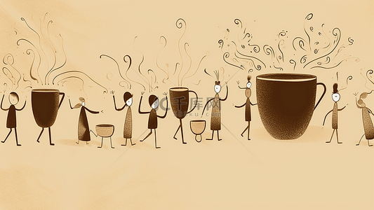 coffee背景图片_咖啡文化背景边框