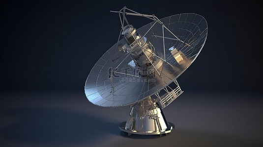全球通信使卫星和天线的 3d 渲染成为可能
