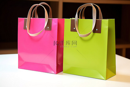 粉色购物包背景图片_手工纸袋批发