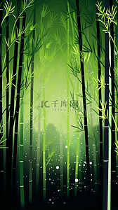 绿色中国风竹子背景图片_青竹林竹叶植物中国风竹林背景