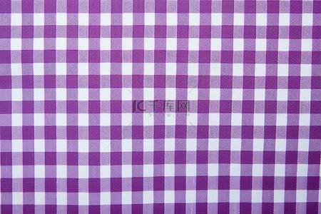 棉质背景图片_紫色和白色的棉质格子面料