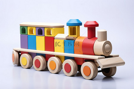 儿童火车背景图片_易于搭建的儿童木制火车