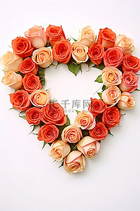 玫瑰排列成心形，形成“爱”字