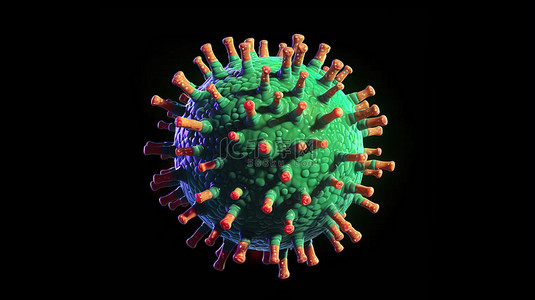 像素艺术风格的冠状病毒令人惊叹的3D渲染