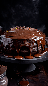 黑巧克力蛋糕背景