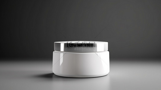 高品质 3D 渲染化妆品霜罐样机设计，无标签隔离