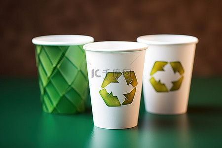 能源利用背景图片_纸杯的回收利用