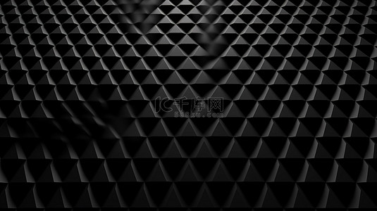 抽象多边形三角背景图片_黑色背景的三维三角网格