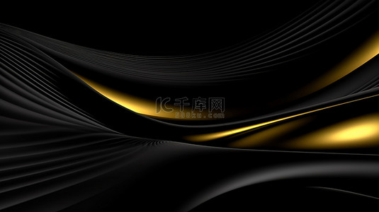 科技元素圆背景图片_黑色背景上 3D 抽象渲染中的黑暗