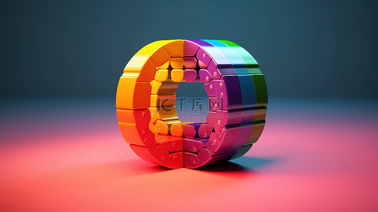 为你骄傲背景图片_3d lgbtq 骄傲符号和颜色的渲染插图