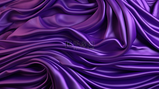 时尚环境背景图片_奢华环境中奢华紫色窗帘面料的 3D 插图