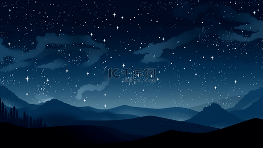夜晚美丽夜空星空背景