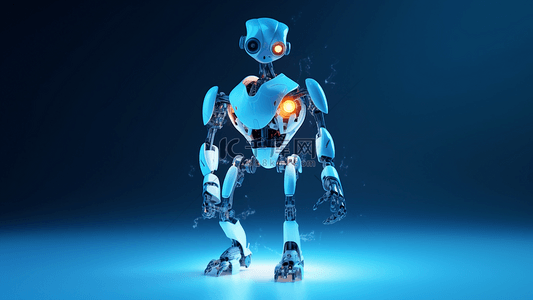 智能科技背景图片_机器人蓝色智能科技背景