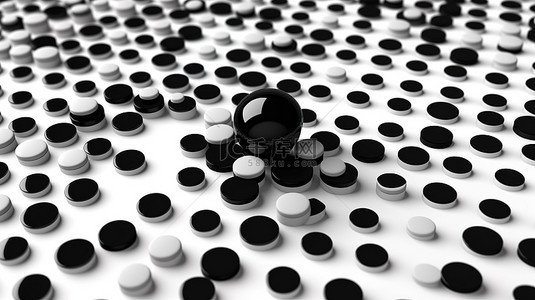 黑点背景图片_带有黑点的简约几何图案，适合专业商业模板优雅时尚的 3D 插图