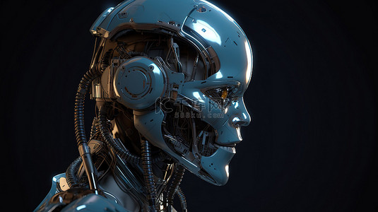 开发中背景图片_通过 3D 渲染概念化未来机器人技术开发中的机器学习和人工智能
