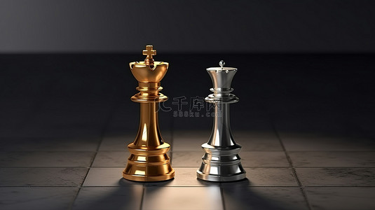 暗墙策略3D金银棋子传达计划和战术思维