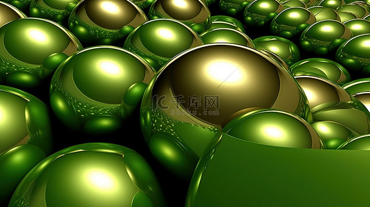 绿色清背景背景图片_水平方向的抽象橄榄球插图