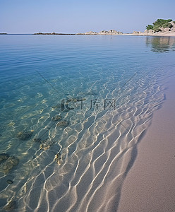 污垢背景图片_海水清澈沙子没有污垢的海滩