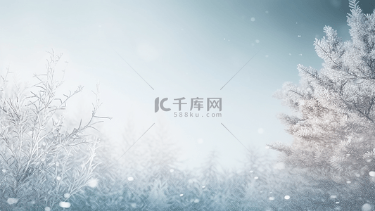 树雪背景图片_冬天冬至背景边框