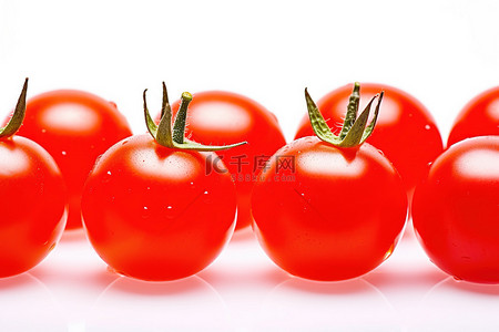 成长记录小红书背景图片_上面有一群小红番茄