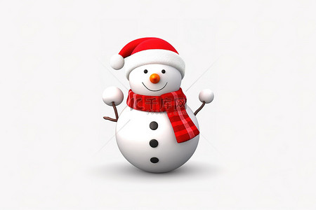 雪人与球圣诞节png动画